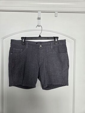 Men's Charcoal Knit Jean-Style Shorts